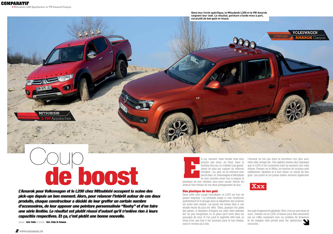Mitsubishi L200 Appalaches vs VW Amarok Canyon
