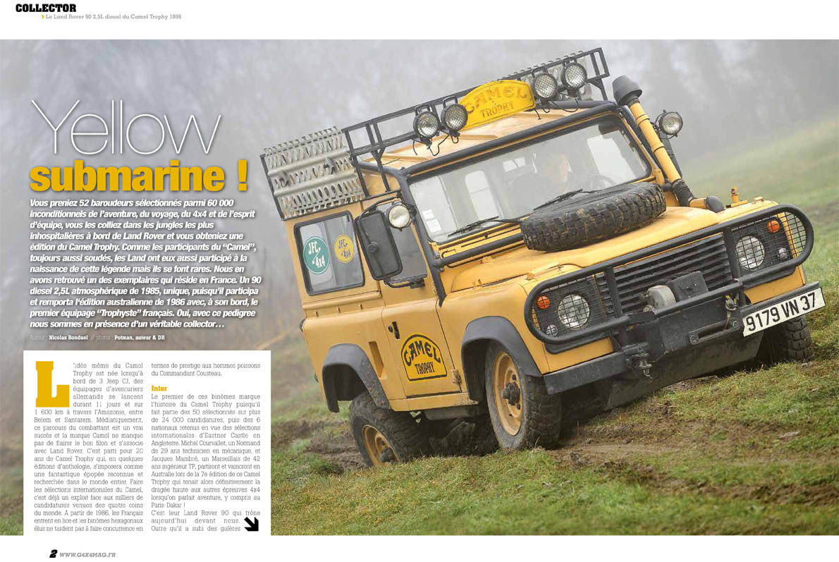 Land Rover 90 2,5L diesel du Camel Trophy 1986