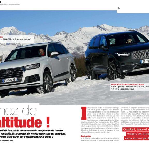 Audi Q7 3.0V6 TDI CSLine contre Volvo XC90 D5 Inscription Luxe