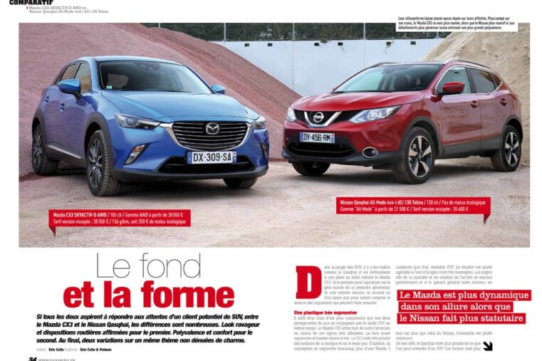 nissan qashqai vs mazda cx3