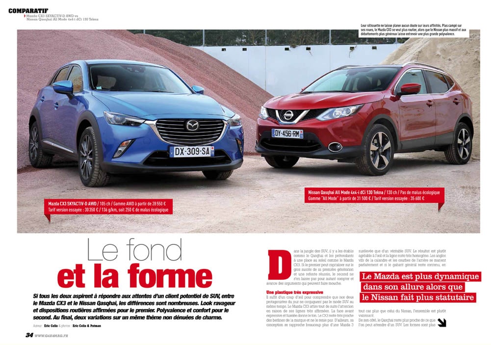 nissan qashqai vs mazda cx3