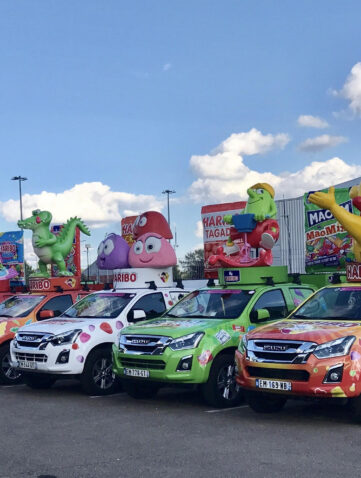 La caravane Haribo roulera en Isuzu D-Max