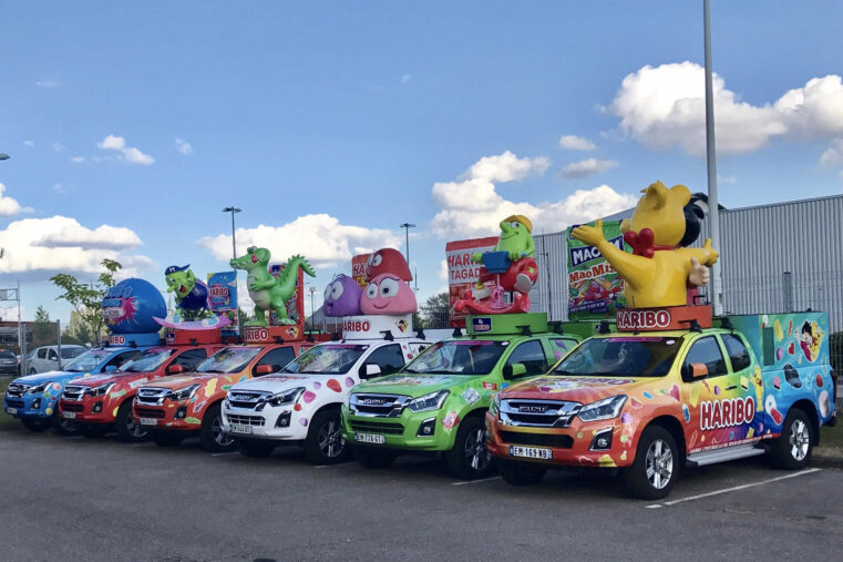 La caravane Haribo roulera en Isuzu D-Max