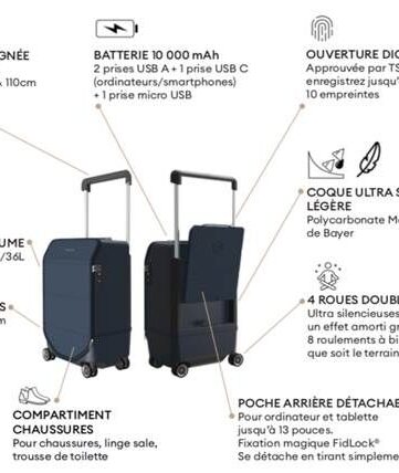 Kabuto valise connectée pratique