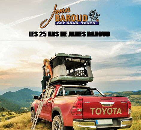 tente de toit James Baroud équipement voyage 4x4