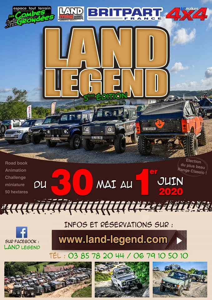 Land legend 2020 rassemblement Land Rver en Juin