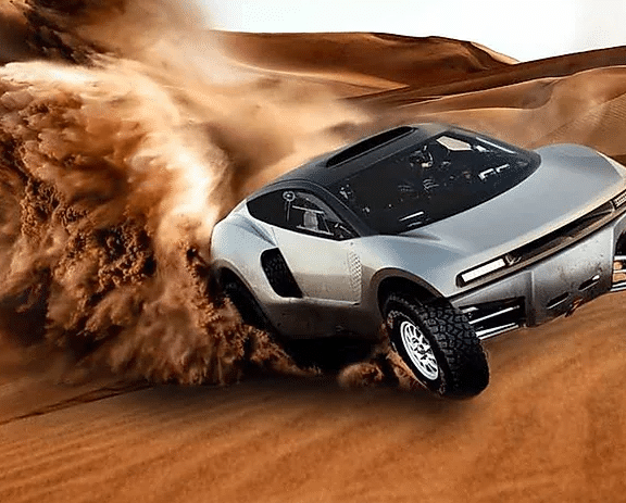 la grande maison anglaise Prodrive. Spécialisé dans la performanceprépare un buggy pour le dakar