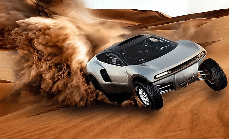 la grande maison anglaise Prodrive. Spécialisé dans la performanceprépare un buggy pour le dakar