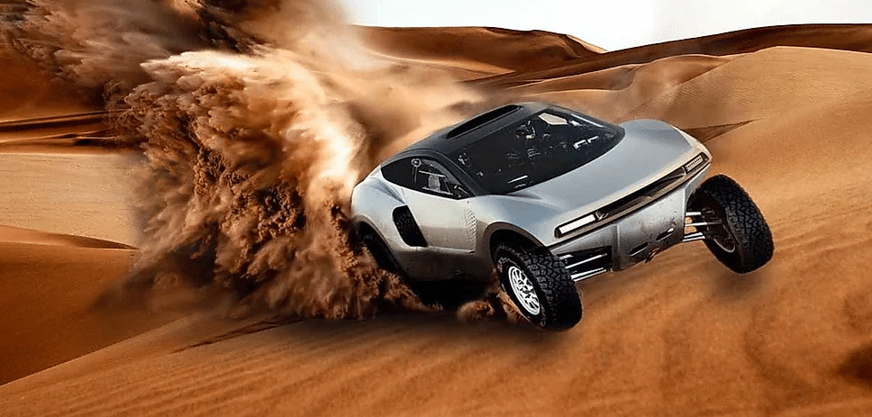la grande maison anglaise Prodrive. Spécialisé dans la performanceprépare un buggy pour le dakar