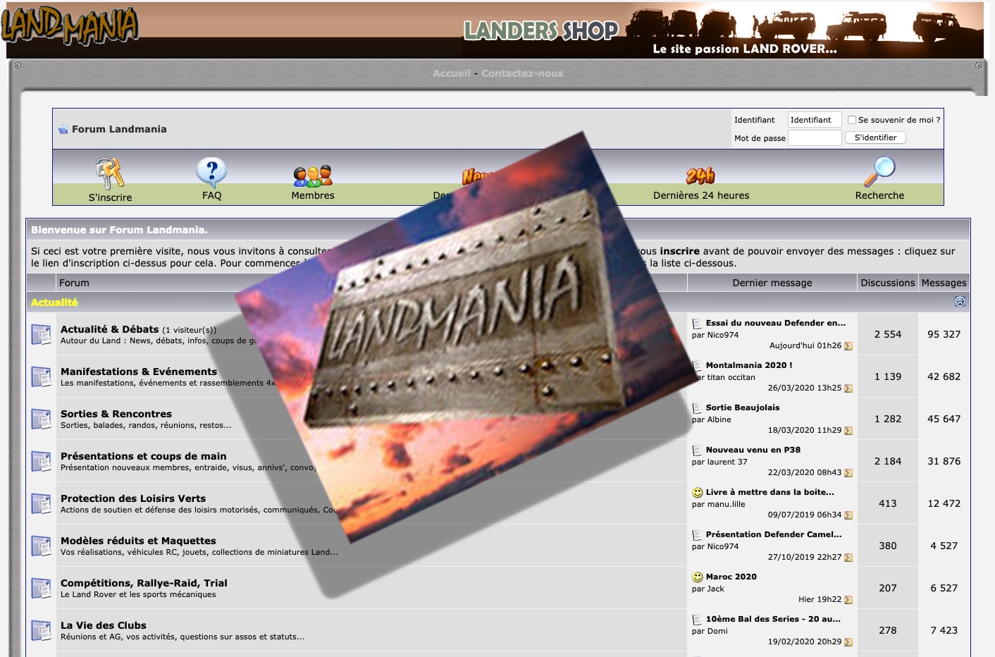 Landmania Fin du forum landiste