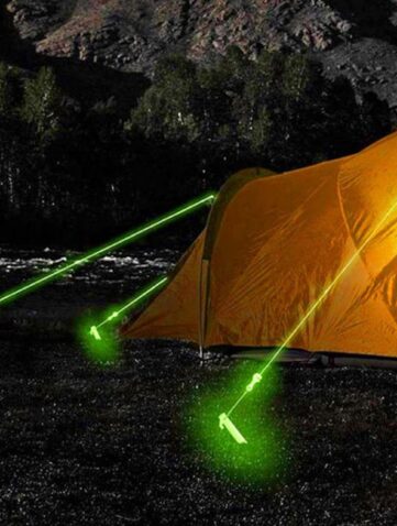 Des cordes phosphorescentes, qui brillent dans le noir.