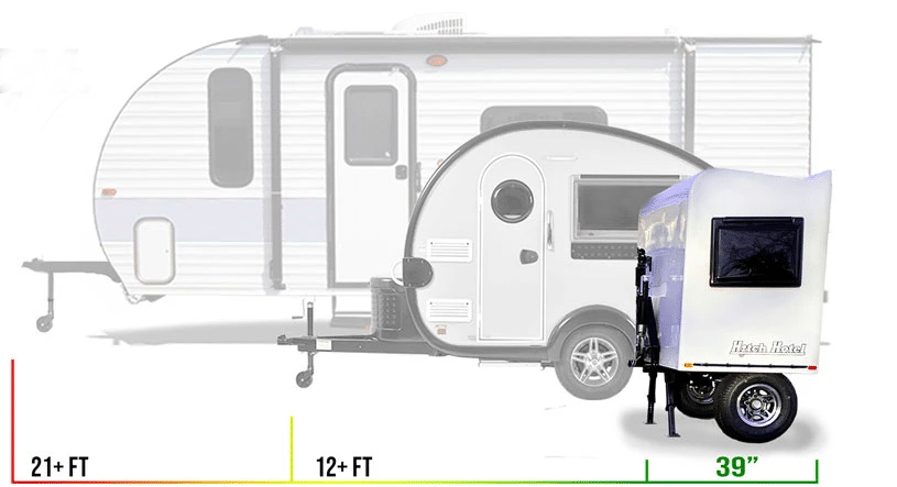 caravane dépliable sans roues Hitch Hôtel