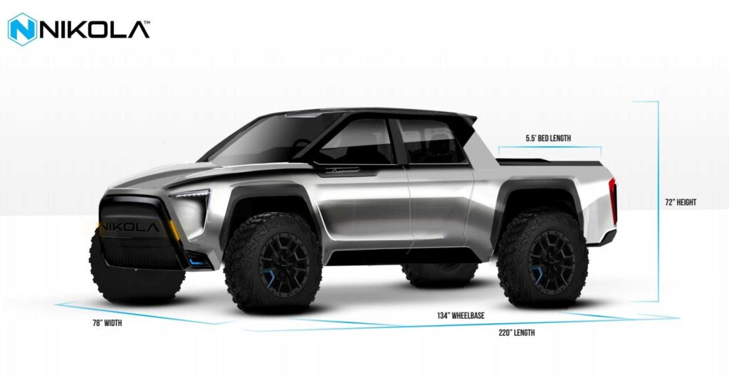 Pick up Badger hydrogène 1000 km d'autonomie