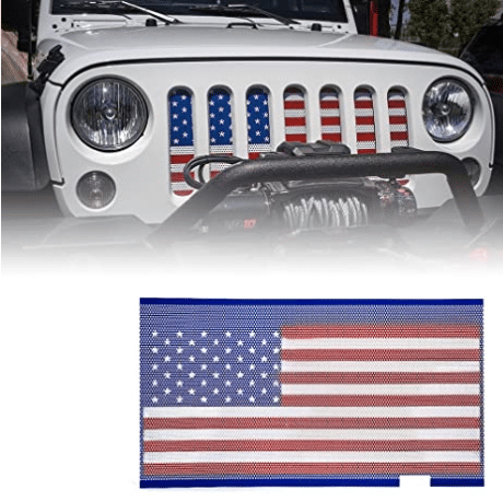 Jeep grille de calandre protectrice aux couleurs Stars and Stripes...