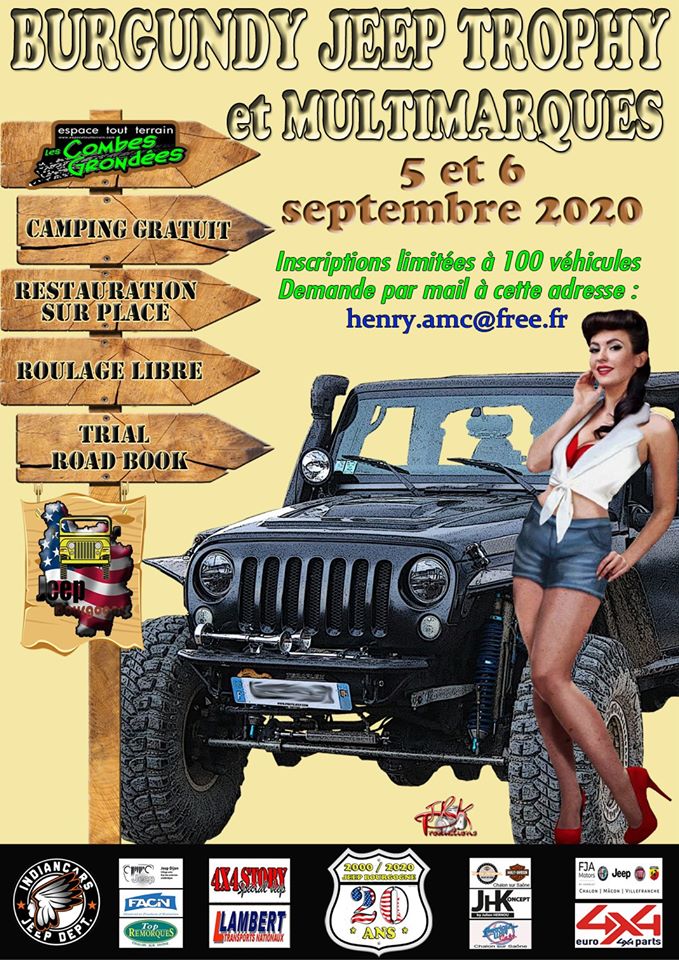 Burgundy Jeep Trophy 2020 Rassemblement Jeep reporté en septembre