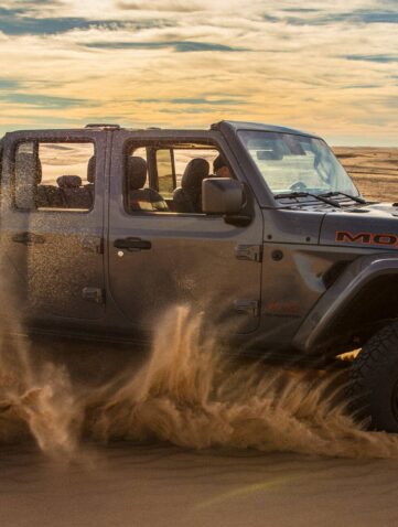 “Desert Rated“ qu’on trouvera sur les flancs du nouveau Pick up Wrangler Gladiator Mojave.