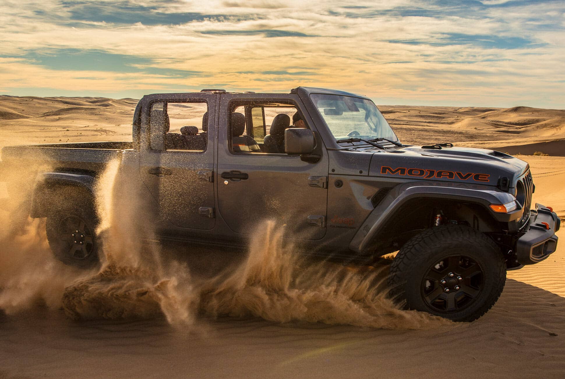 “Desert Rated“ qu’on trouvera sur les flancs du nouveau Pick up Wrangler Gladiator Mojave.