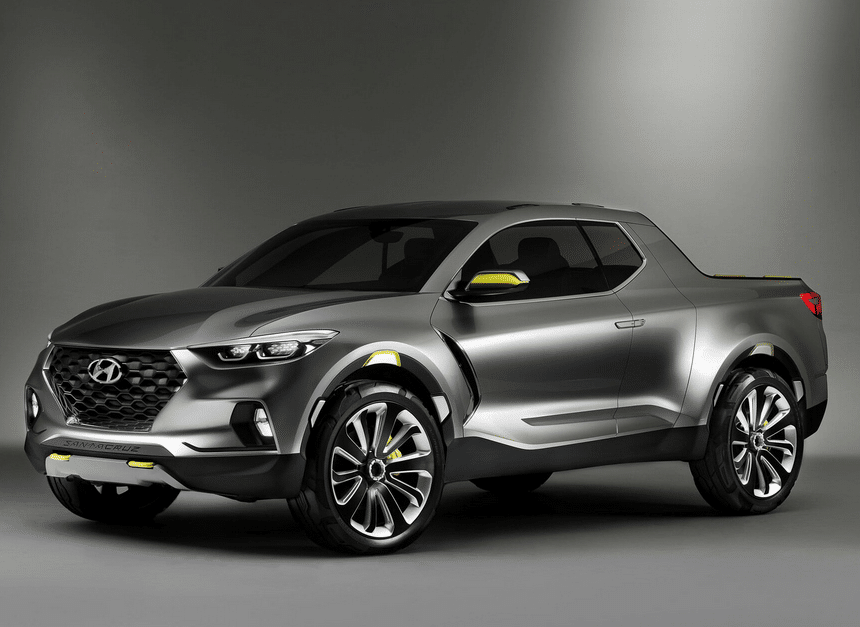 Le Concept Car du Pick up Hyundai Santa Cruz présenté en 2015 devrait être dévoilé fin 2021.
