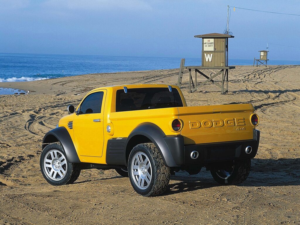 Le concept car du Dodge M80, petit pick up présenté au salon de Détroit en 2002 