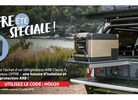 Pour l’achat d’un frigo ARB Classic 2 Equip'Raid offre la housse d’isolation aide protection ARB.