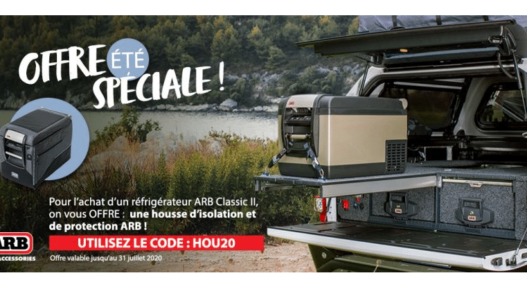 Pour l’achat d’un frigo ARB Classic 2 Equip'Raid offre la housse d’isolation aide protection ARB.