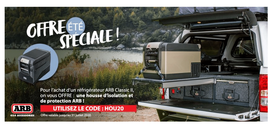 Pour l’achat d’un frigo ARB Classic 2 Equip'Raid offre la housse d’isolation aide protection ARB.