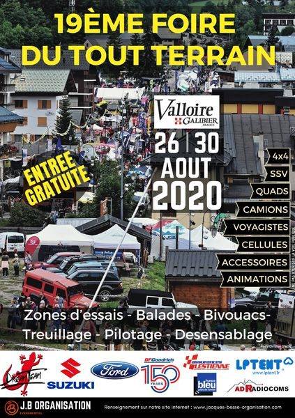 FOIRE DU TOUT TERRAIN DU 26 AU 30 AOUT 2020