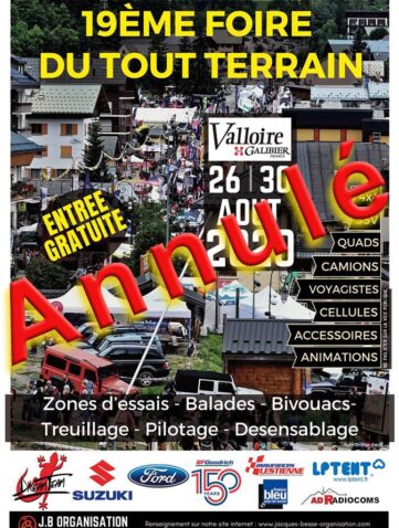 Salon 4x4 de Valloire 2020 annulé