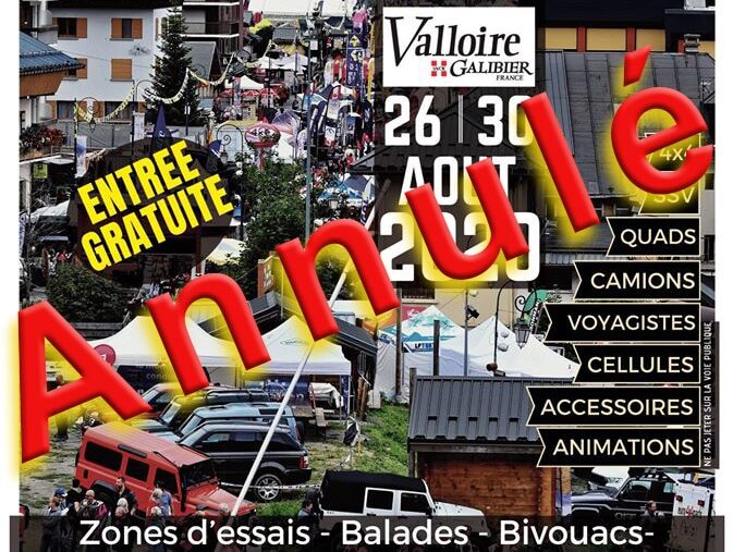 Salon 4x4 de Valloire 2020 annulé