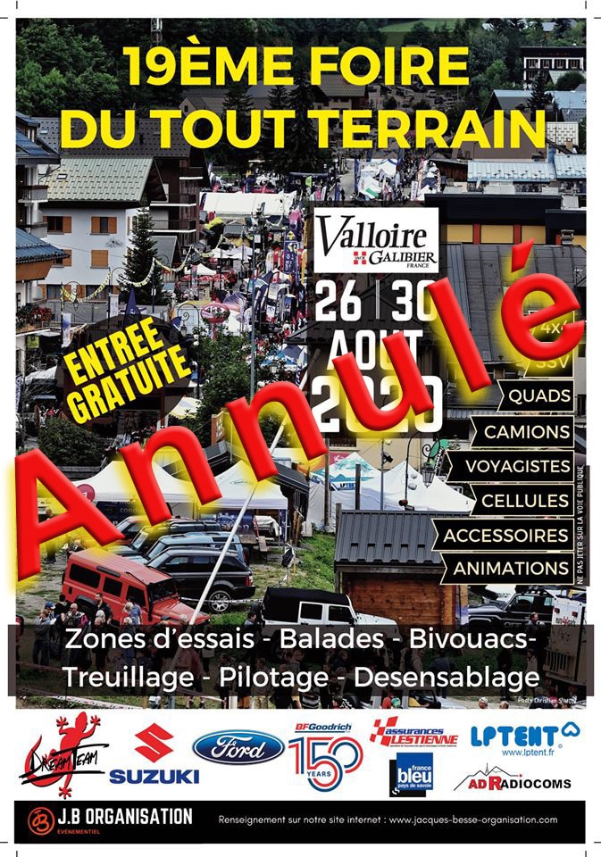 Salon 4x4 de Valloire 2020 annulé