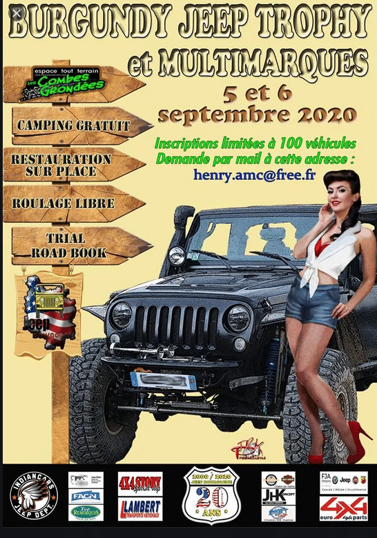 Le Club Jeep Bourgogne fête ses 20 ans 15ème édition du Burgundy Jeep Trophy,