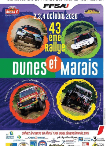 Rallye Dunes et Marais 2020 Championnat rallye TT 2020