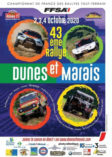Rallye Dunes et Marais 2020 Championnat rallye TT 2020