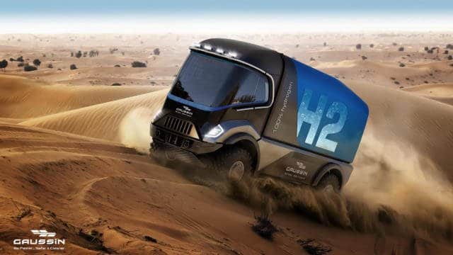Dakar Un camion Hydrogène Gaussin et son camion “Propre“ en 2022