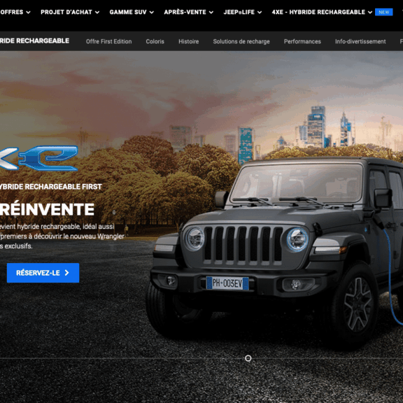Jeep Commandez votre Jeep Wrangler 4xe sur la toile