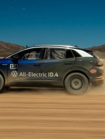 La Volkwagen ID4 sur une Baja Le défi de la Norra Mexican 1000