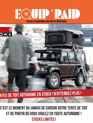 Equip’Raid Les tentes de toit en stock