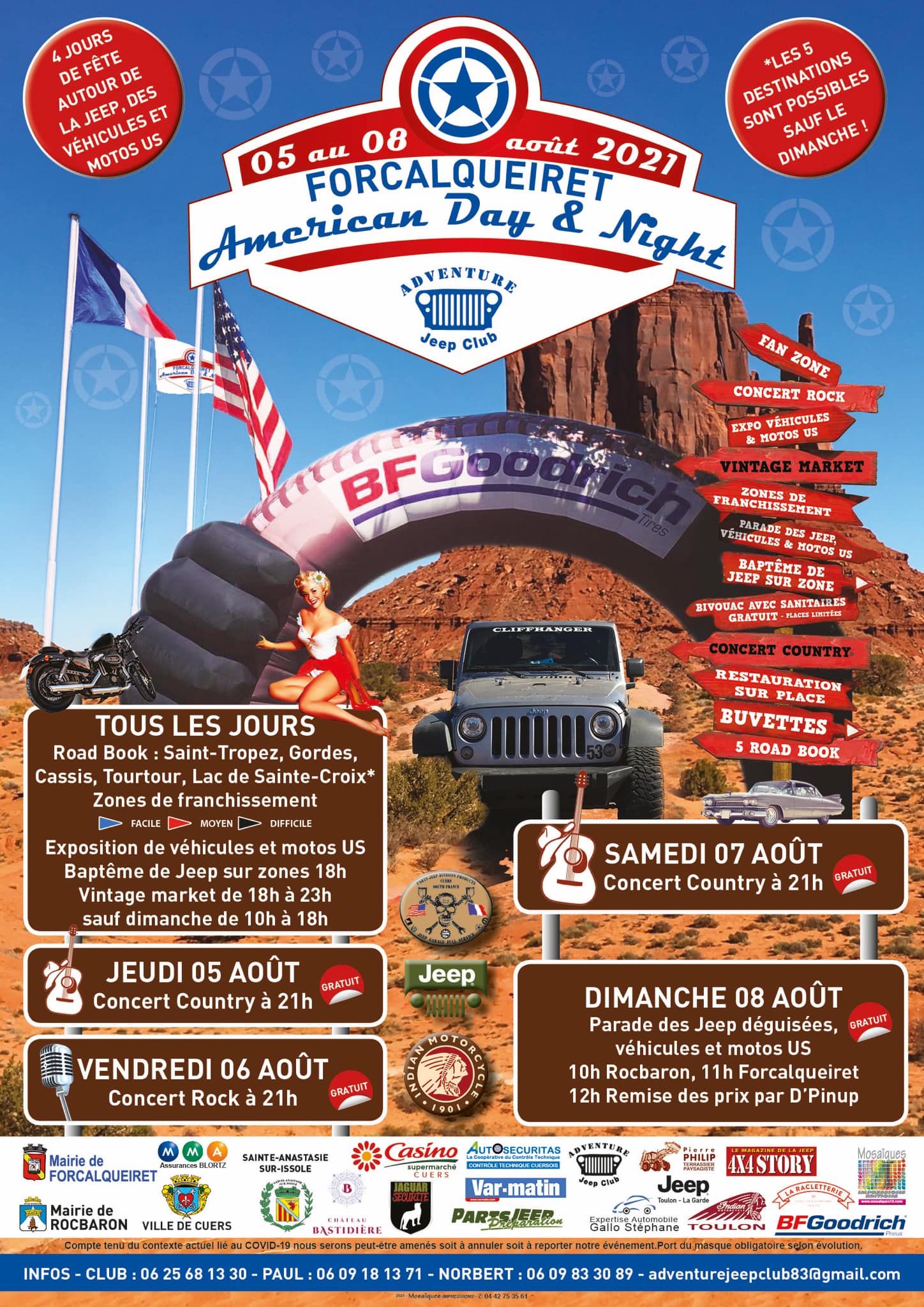 American Day & Night 2021 Du 5 au 8 août à Forcalqueiret !