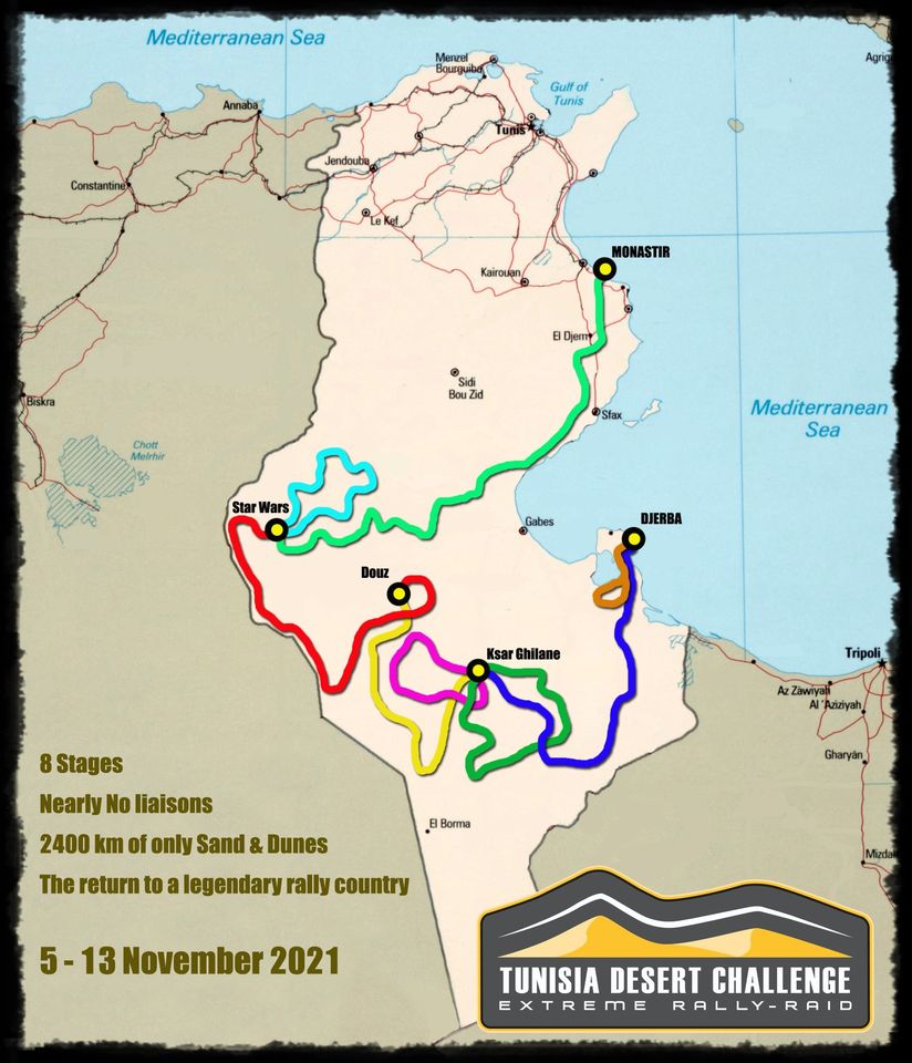 Tunisia Desert Challenge 2021 8 étapes sans liaisons