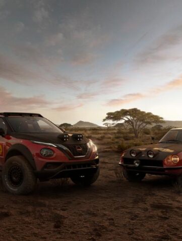 Nissan Juke Hommage 70 ans de la victoire 240 Z au safari rally