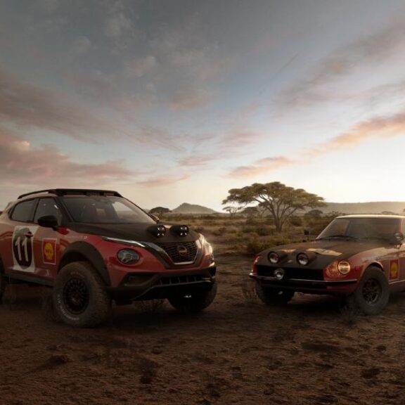 Nissan Juke Hommage 70 ans de la victoire 240 Z au safari rally