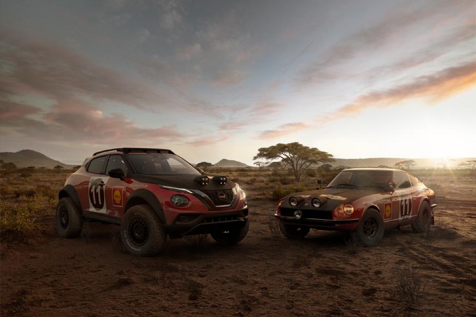 Nissan Juke Hommage 70 ans de la victoire 240 Z au safari rally