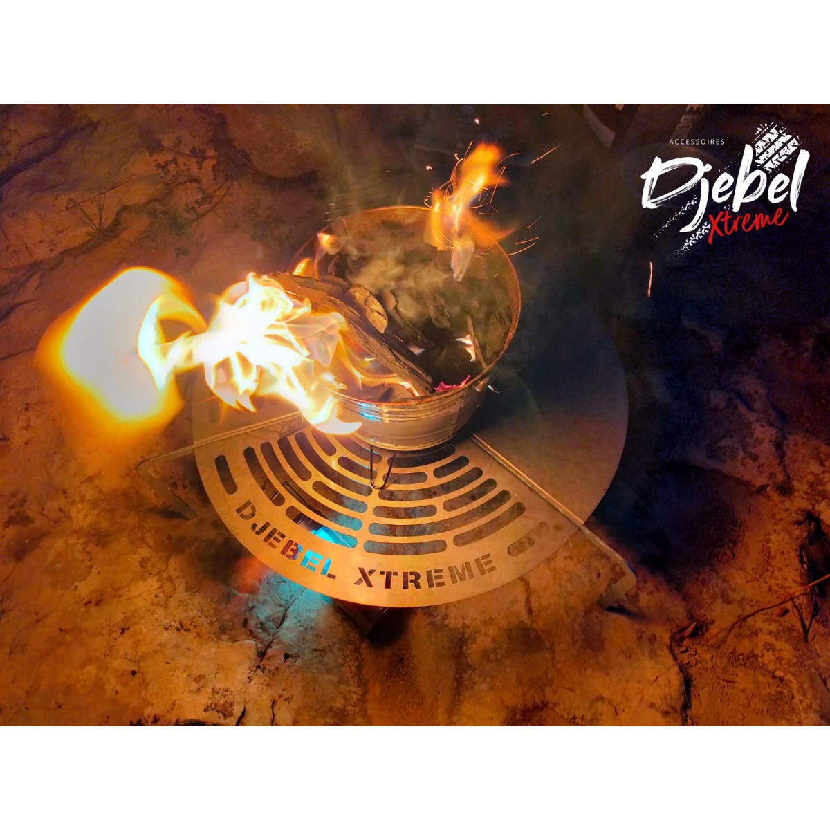 Djebel Xtrem Barbecue inox Dans la roue de secours