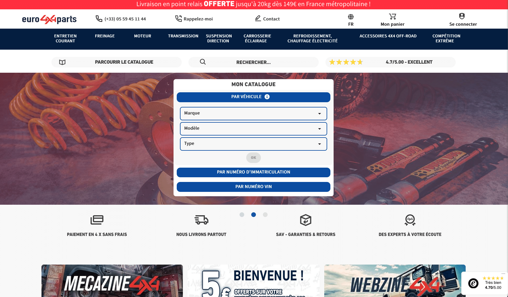 Euro4x4parts fait peau neuve Le nouveau site est opérationnel