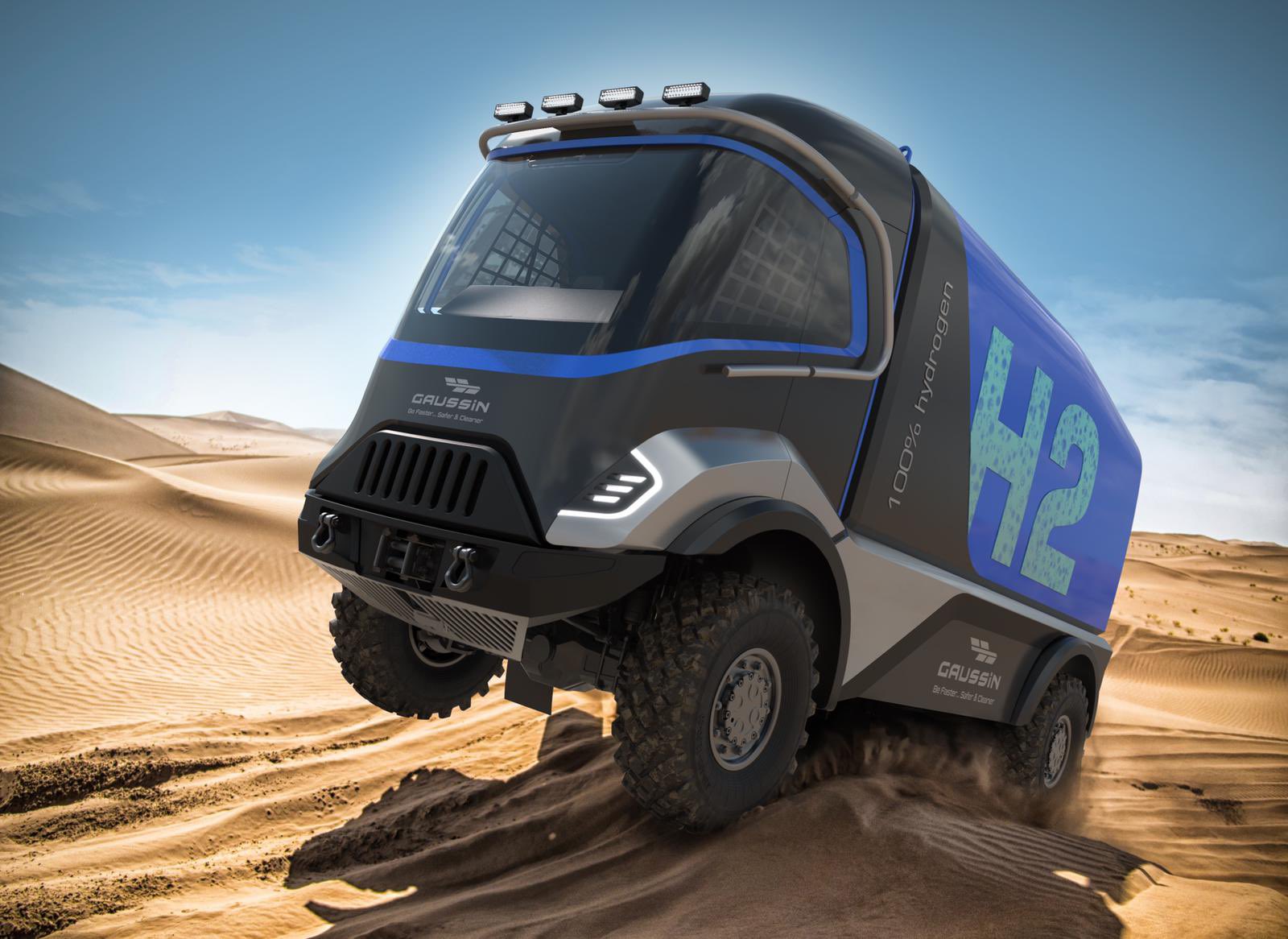 Lionel Messi à bord du premier camion à hydrogène du Rallye Dakar