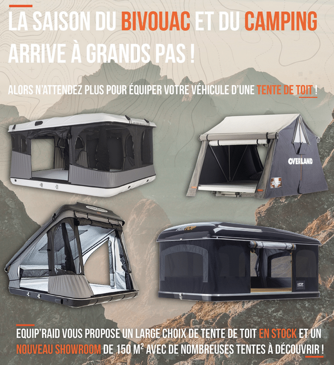 Equip’Raid Tentes de toit Tendance à la belle étoile