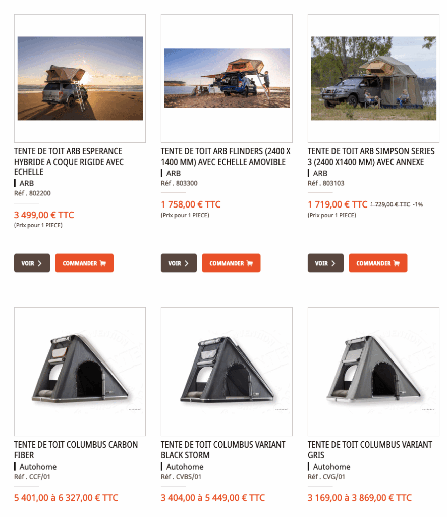 Equip’Raid Tentes de toit Tendance à la belle étoile