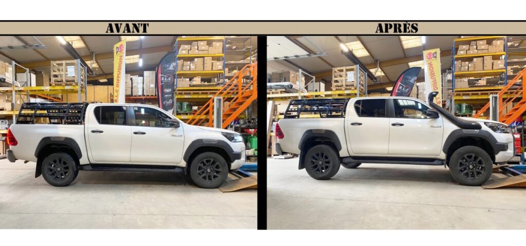 RLC Diffusion pense au Hilux  Suspension et Schnorkel pour Hilux Revo