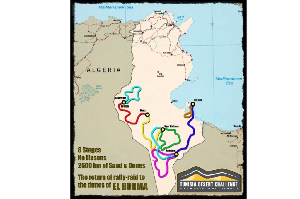 Tunisia desert Challenge 2022 2 600 kilomètres chronométrés !