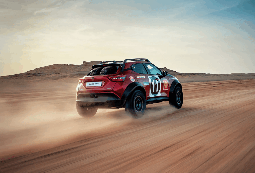 Juke Hybrid Rally Tribute Souvenirs africains